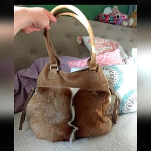 FSP Collections Cape Town Genuine Springbok Luxury Large Handbag MSRP $580